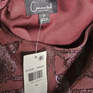 Connected Apparel Womens Applique Midi Cocktail